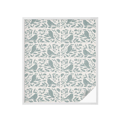 Mleczna naklejka na okno Ptasi motyw