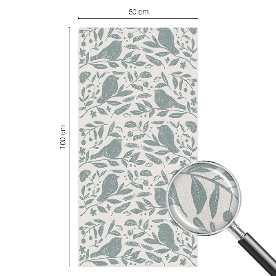 Mleczna naklejka na okno Ptasi motyw