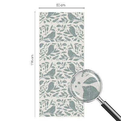 Mleczna naklejka na okno Ptasi motyw