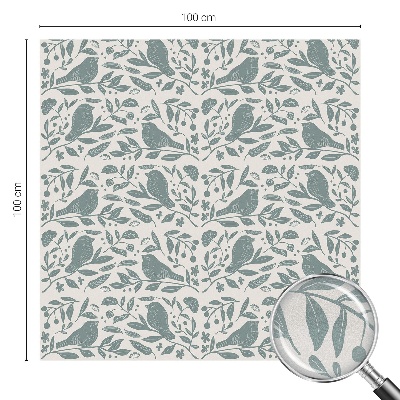 Mleczna naklejka na okno Ptasi motyw