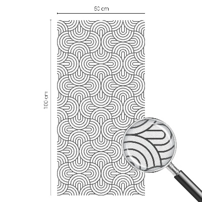 Folia okienna zapewniająca prywatność Półokręgi geometryczne