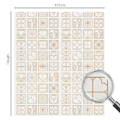 Naklejka na okno mleczna witraż Geometryczna miłość