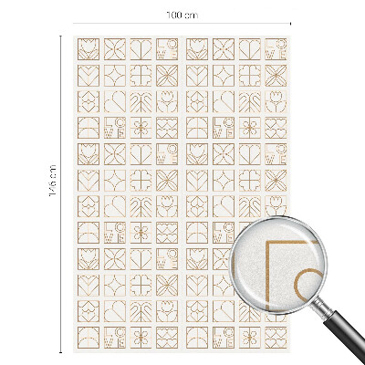 Naklejka na okno mleczna witraż Geometryczna miłość