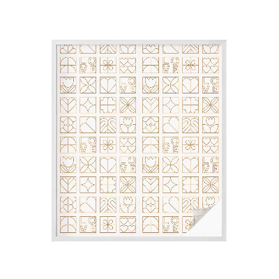 Naklejka na okno mleczna witraż Geometryczna miłość