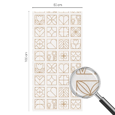 Naklejka na okno mleczna witraż Geometryczna miłość