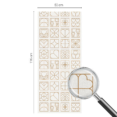 Naklejka na okno mleczna witraż Geometryczna miłość