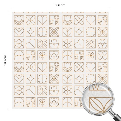 Naklejka na okno mleczna witraż Geometryczna miłość