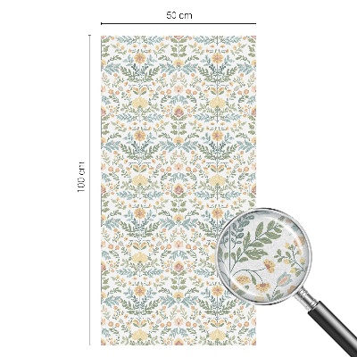 Naklejka na okno dająca prywatność Kwiatowa symetria