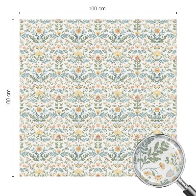 Naklejka na okno dająca prywatność Kwiatowa symetria