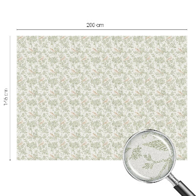 Naklejka na okno mleczna witraż Ptaki rośliny