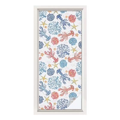 Naklejka na okno dająca prywatność Koralowce raki