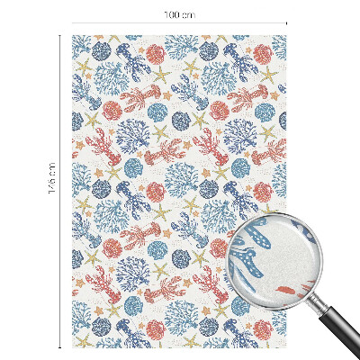 Naklejka na okno dająca prywatność Koralowce raki