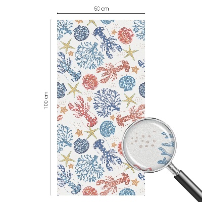 Naklejka na okno dająca prywatność Koralowce raki