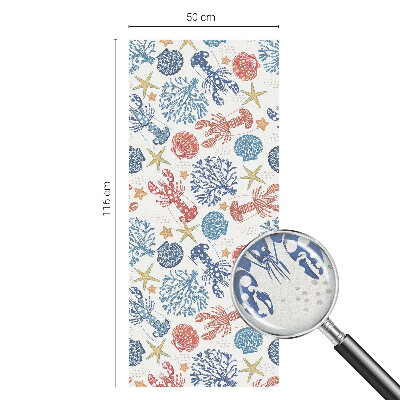 Naklejka na okno dająca prywatność Koralowce raki