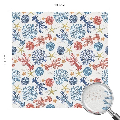 Naklejka na okno dająca prywatność Koralowce raki