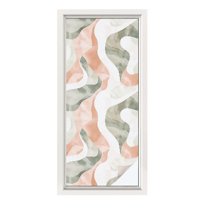 Mleczna naklejka na okno Kolorowe fale