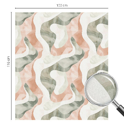 Mleczna naklejka na okno Kolorowe fale