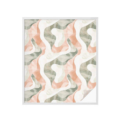 Mleczna naklejka na okno Kolorowe fale