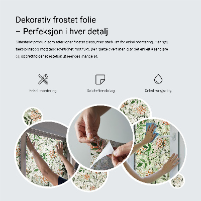 Mleczna naklejka na okno Kolorowe fale