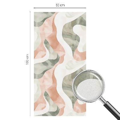 Mleczna naklejka na okno Kolorowe fale