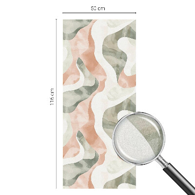 Mleczna naklejka na okno Kolorowe fale