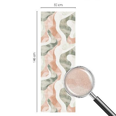 Mleczna naklejka na okno Kolorowe fale