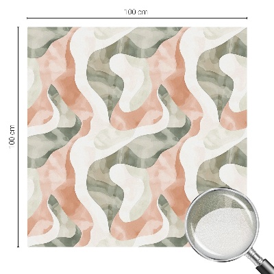 Mleczna naklejka na okno Kolorowe fale