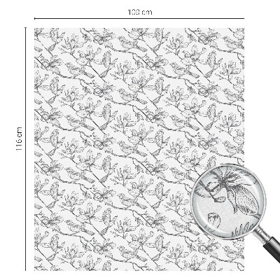 Folia okienna zapewniająca prywatność Ptaki i kwiaty