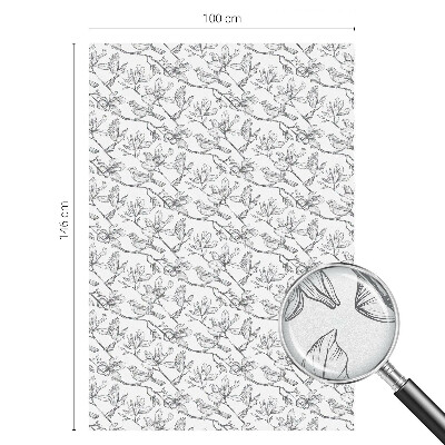 Folia okienna zapewniająca prywatność Ptaki i kwiaty