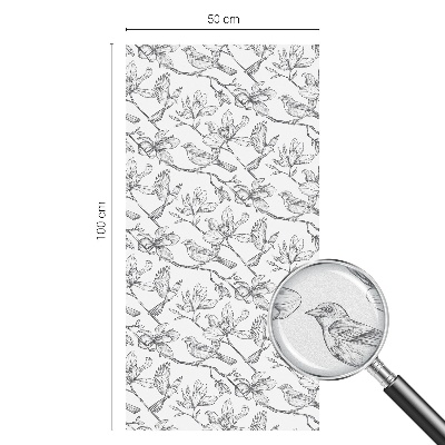 Folia okienna zapewniająca prywatność Ptaki i kwiaty