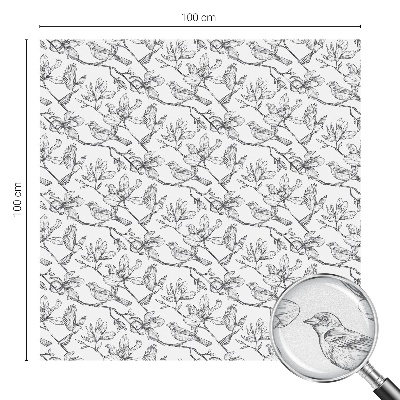 Folia okienna zapewniająca prywatność Ptaki i kwiaty