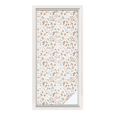 Naklejka na okno mleczna witraż Jesienne wzory