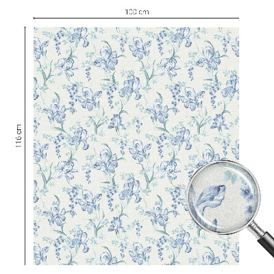 Naklejka na okno dająca prywatność Niebieskie kwiaty