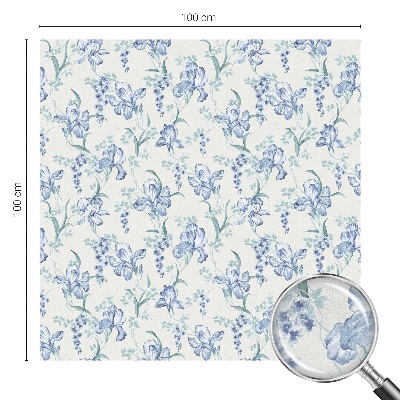 Naklejka na okno dająca prywatność Niebieskie kwiaty