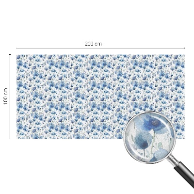 Folia dekoracyjna na okna Kwiaty akwarelą