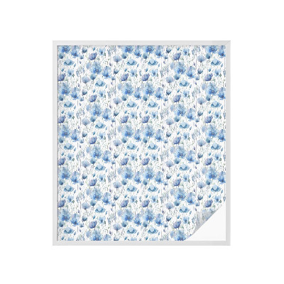 Folia dekoracyjna na okna Kwiaty akwarelą