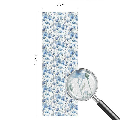 Folia dekoracyjna na okna Kwiaty akwarelą