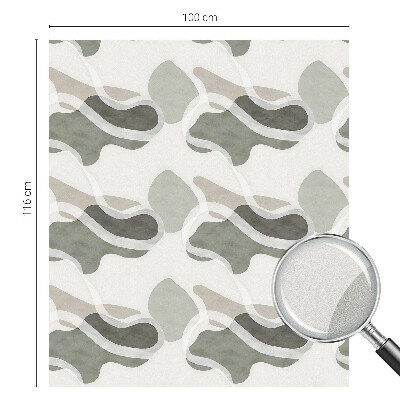 Mleczna naklejka na okno Organiczny wzór