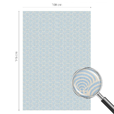 Mleczna naklejka na okno Japońskie fale