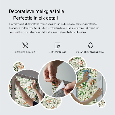 Mleczna naklejka na okno Japońskie fale