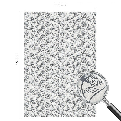 Naklejka na okno mleczna witraż Botaniczny motyw