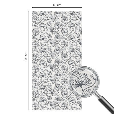 Naklejka na okno mleczna witraż Botaniczny motyw