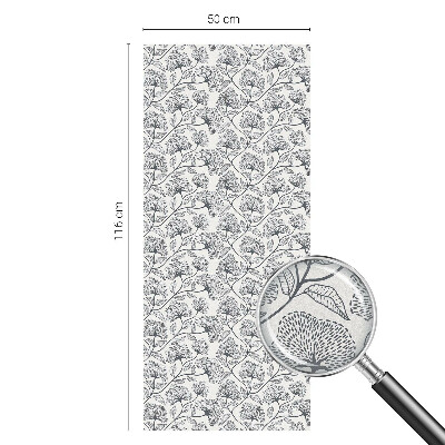 Naklejka na okno mleczna witraż Botaniczny motyw