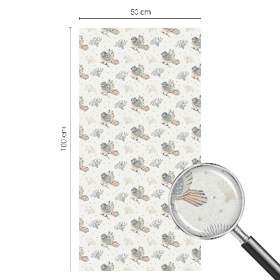 Folia dekoracyjna na okna Ptaki wzór