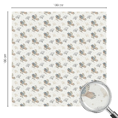 Folia dekoracyjna na okna Ptaki wzór