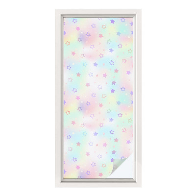 Naklejka na okno dająca prywatność Tęczowe wzory