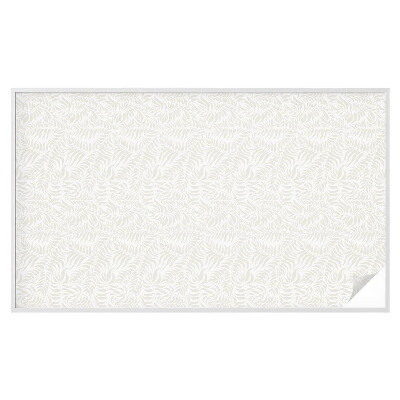 Naklejka na okno mleczna witraż Liściasta elegancja