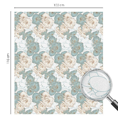 Naklejka na okno dająca prywatność Delikatne kwiaty