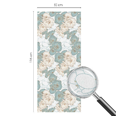 Naklejka na okno dająca prywatność Delikatne kwiaty