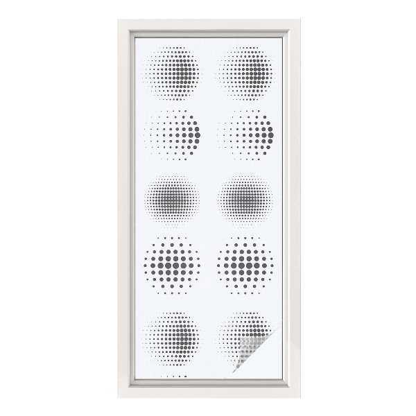 Naklejka na okno dająca prywatność Kropkowe okręgi